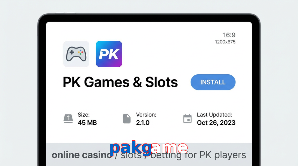 Game list for Pakgame gameapk section